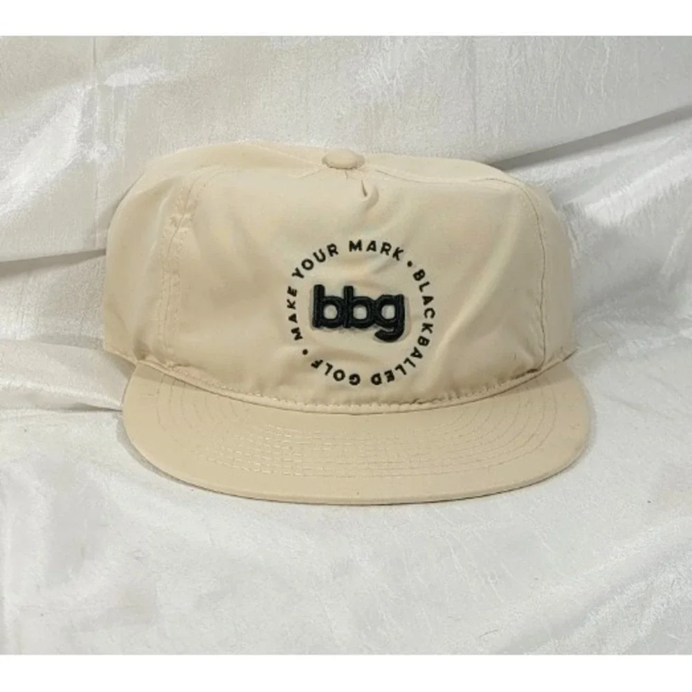 Blackballed Golf Unstructured Hat - Cream - Adjustable Strap - One Size